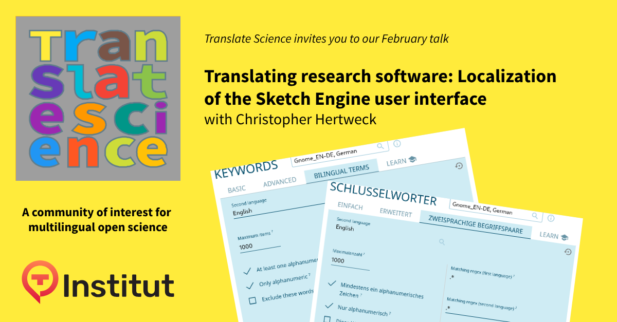 Online talk „Translating research software“